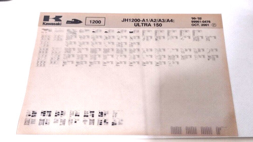 Kawasaki microfiche 99961 0476 - kawasaki,