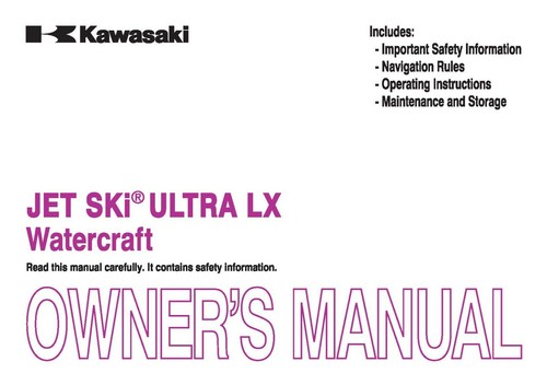 Kawasaki owners manual book - manual,
